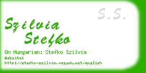 szilvia stefko business card